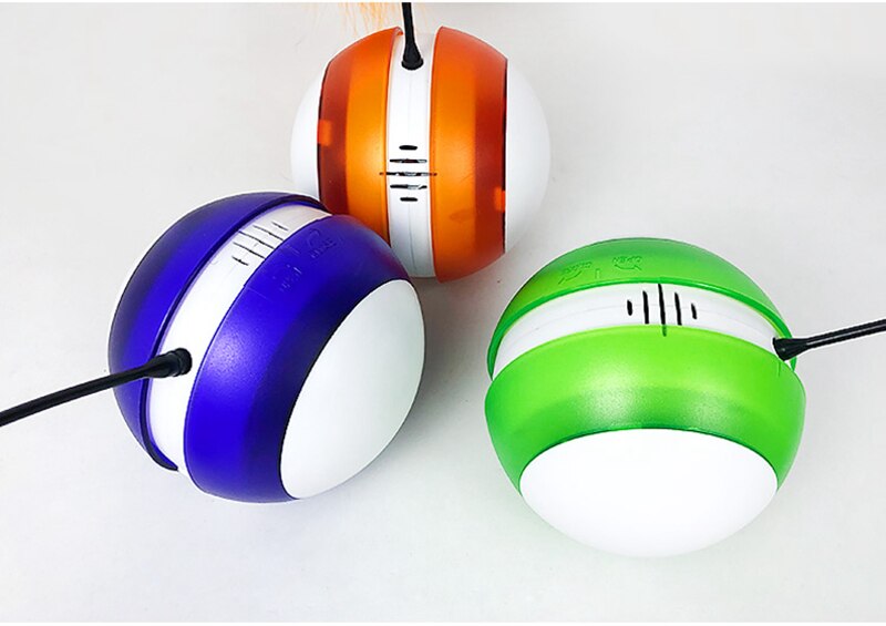 Electronic Pet Cat Toy Smart Automatic Sensing Obstacles LED Wheel Rechargeable Flash Rolling Colorful Light Electric Cat Stick