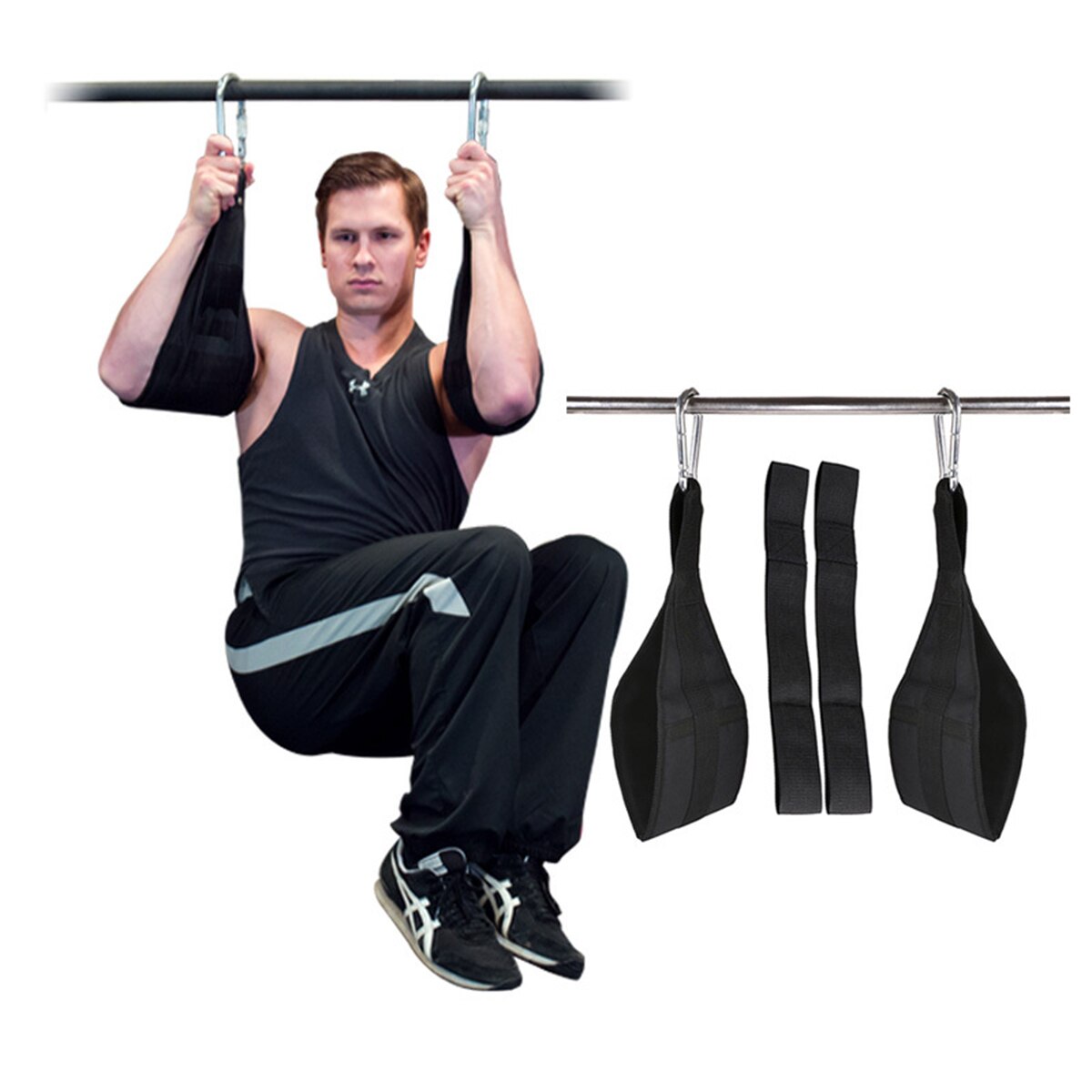 1 sæt abdominal træning bælte abdominal muskel træner pull-up bælte gym træningsudstyr fitness træning bodybuilding forsyninger