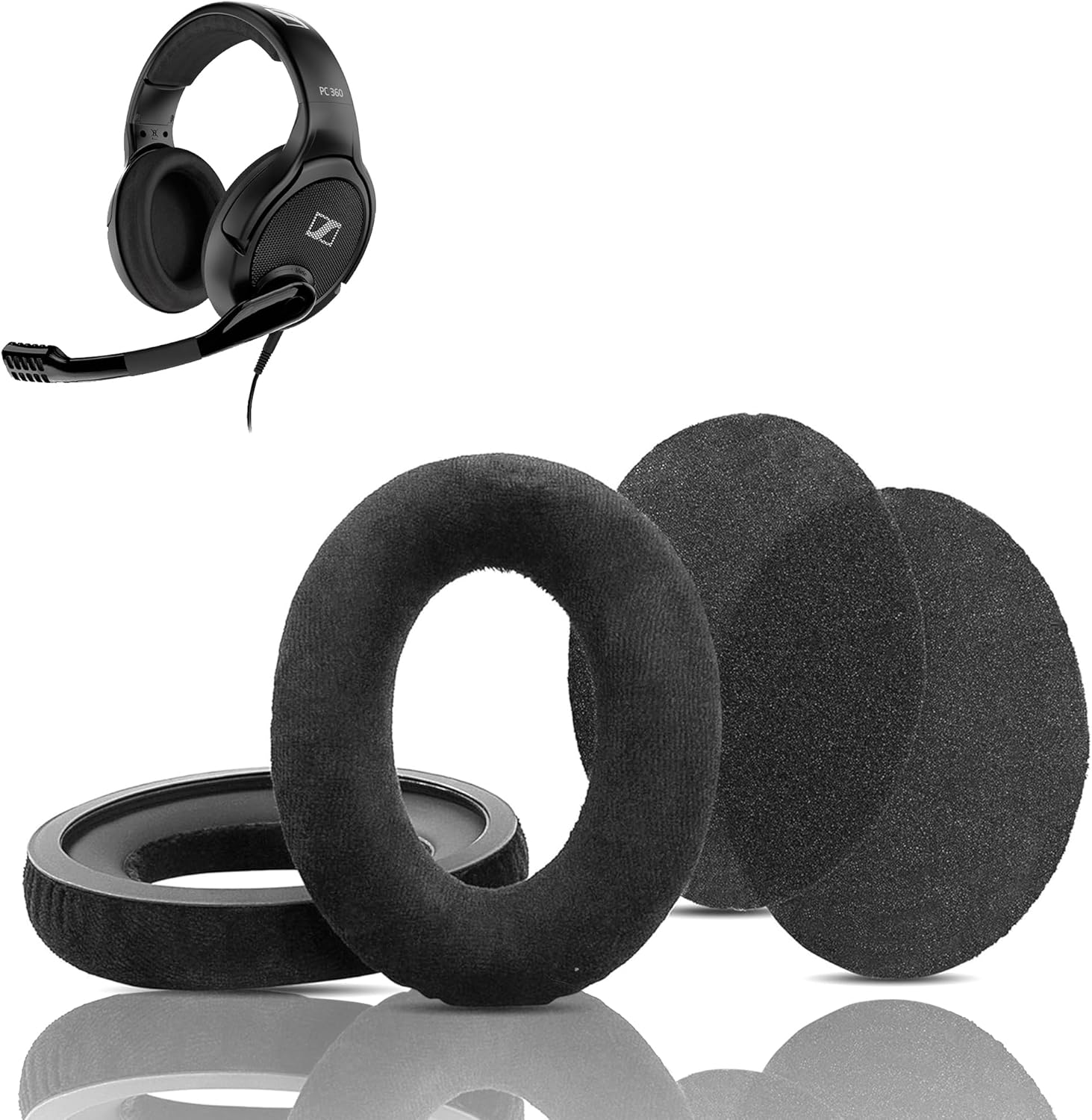 Oreillettes Souples de Remplacement, Coussin Compatible avec Sennheiser HZP 41 PC 363D HZP 26 PC 360 G4closer ONE PC ino 3D Game One, Ensembles de Sauna: Default Title