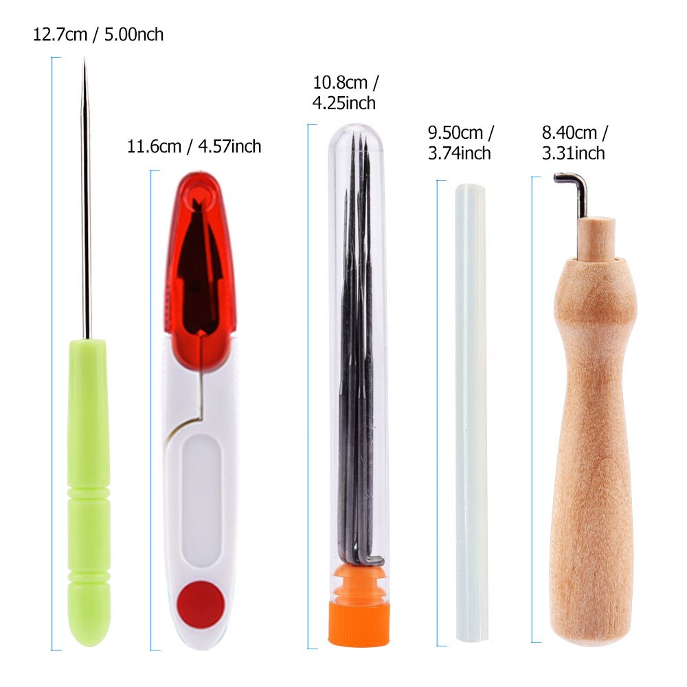 Agujas de fieltro para manualidades, Kit de agujas de 24 colores para lana, animales, flores, manualidades, DIY