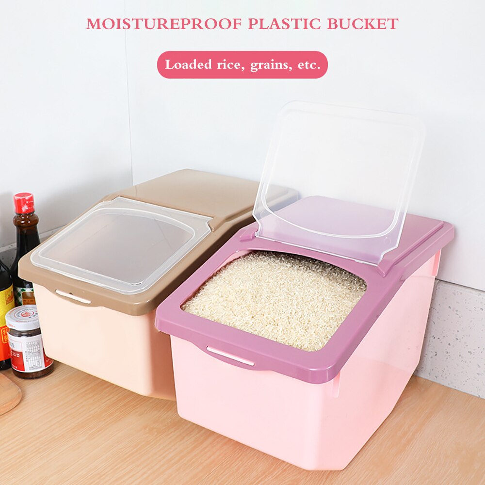 Plastic Food Kitchen Container Sealed Crisper Grains Tank Storage Kitchen Sorting Rice Storage Box Container Jars 10kg 6kg