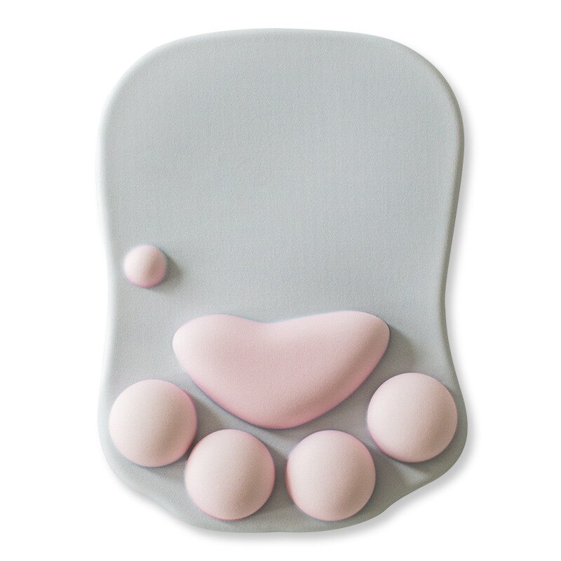 3D gioco topo pad in silicone Zampa di Gatto Zerbino di Resto di Polso di Gomma Piuma di Memoria comfort Mousepad Del Fumetto Zampa di Gatto Del silicone anti-Antiscivolo Ergonomico: 3