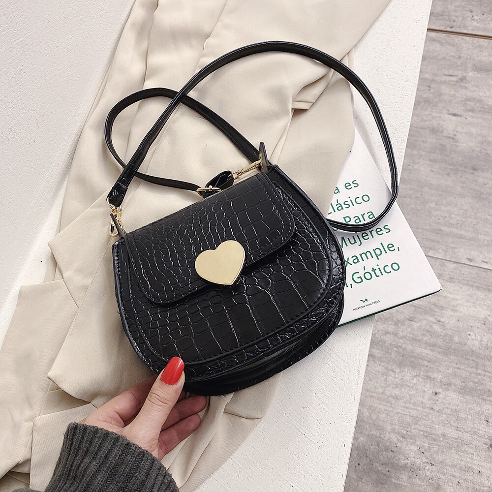 Kleine pu leren crossbodytassen met stenenpatroon voor dames, effen schoudertassen, dames crossbodytas, bolsos