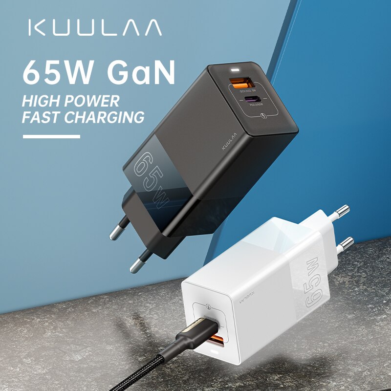 65W GaN Charger Quick Charge QC 4.0 3.0 Type C PD USB Charger Portable Fast Charger For Xiaomi Laptop