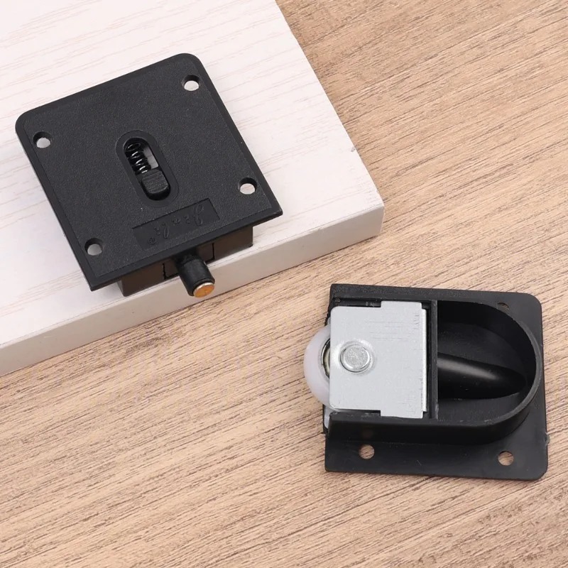 1/4Paare Möbel Schiebetür Rolle Schrank Kleiderschrank Schrank Riemenscheibe Feder Schieberad mit Lagern Möbelzubehör