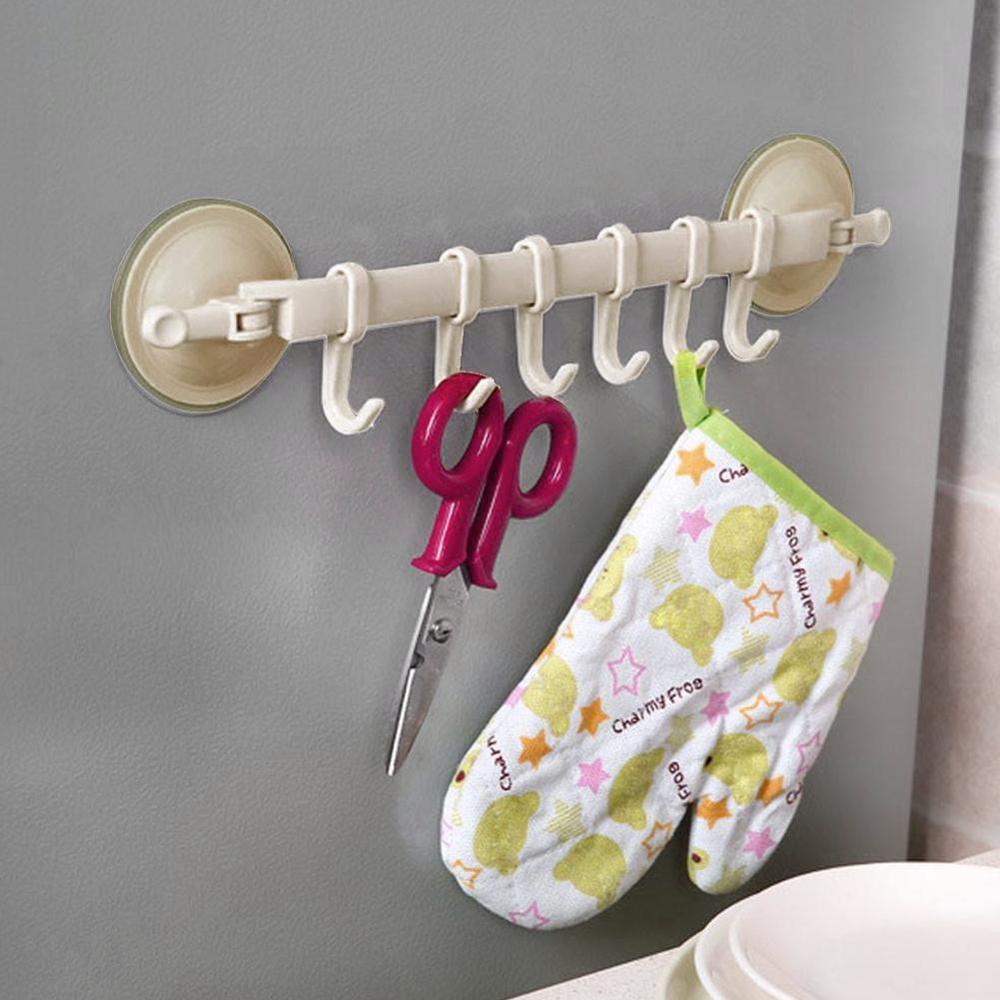 6 ganchos toallero ventosa taza baño cocina pared puerta titular ventosa suspensión hogar almacenamiento organización