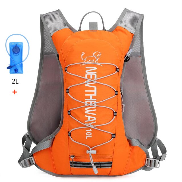 NEWTHEWAY Bicycle Bike Bags 10L Portable Waterproof Road Cycling Water Bag Outdoor Sport Climbing Pouch Hydration Backpack: Orange 2Lwaterbag
