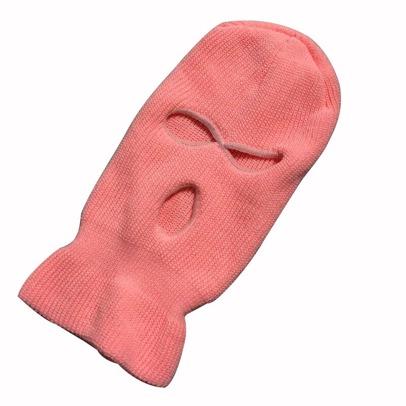 Saki máscara de malha capa protetora de inverno balaclava máscara facial completa para o inverno esportes ao ar livre cs inverno três 3 buraco chapéu de malha balaclava: 7