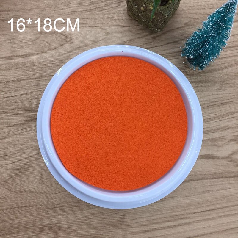 1Pcs Kindergarten Kids Palm Fingerprint Ink Pads Non-Toxic and Washable Children Fingerprint Stamp Pads Wedding Signature: Orange