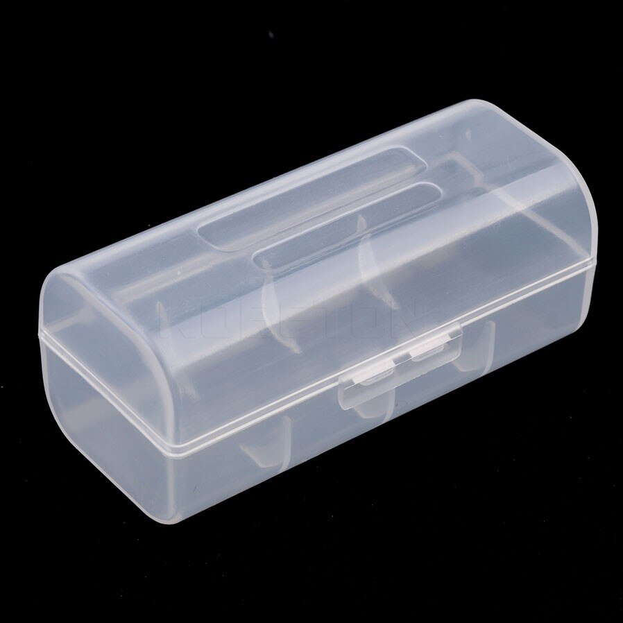 2 stück/lot hartplastik-etui 26650 transparente aufbewahrungsbox für 1 x wiederaufladbare akkus
