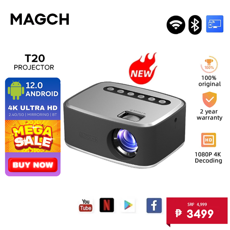 BEISTA T20 Projektor HD LED Mini-Projektor, unterstützt 1080p, HDMI USB tragbarer Kino-Beamer-Projektor Mini-Projektor tragbar