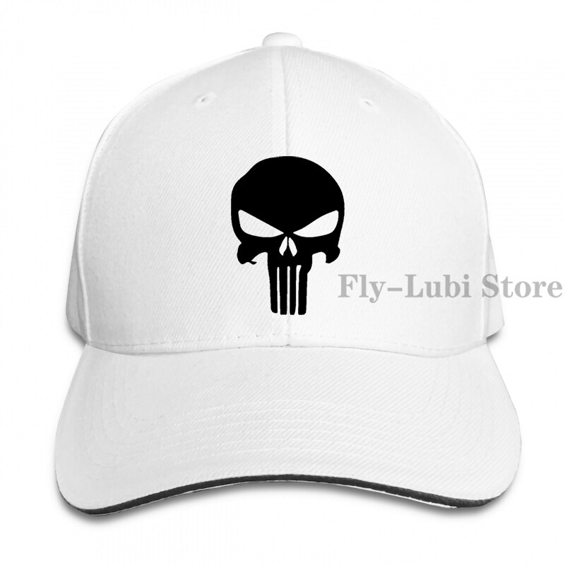 Punisher Originale berretto Da Baseball delle donne degli uomini Trucker Cappelli di modo cappuccio regolabile: 1-White