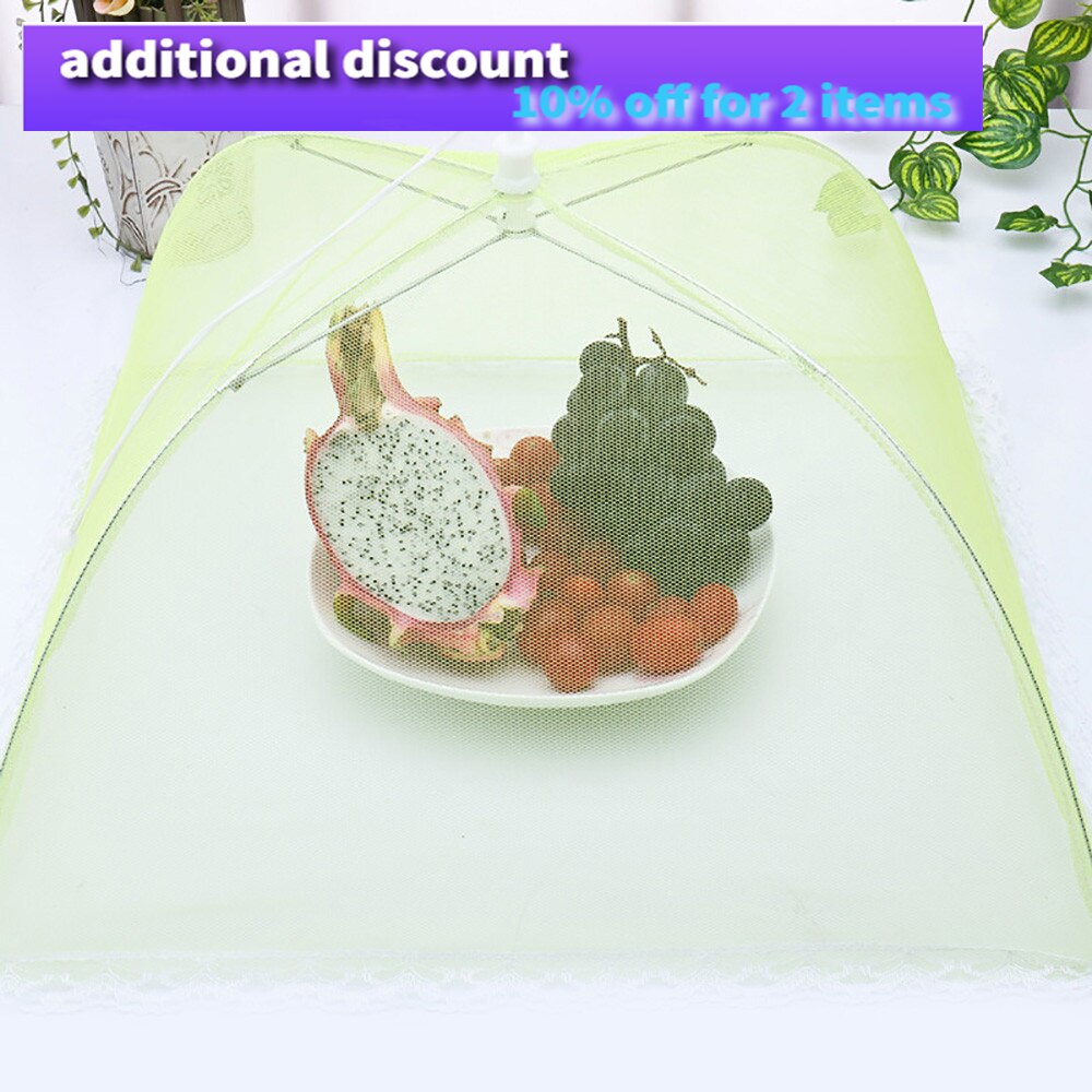 1 Large Pop-up Mesh Screen Protect Food Cover Tent Dome Net Umbrella Picnic Food Protector Food Covers