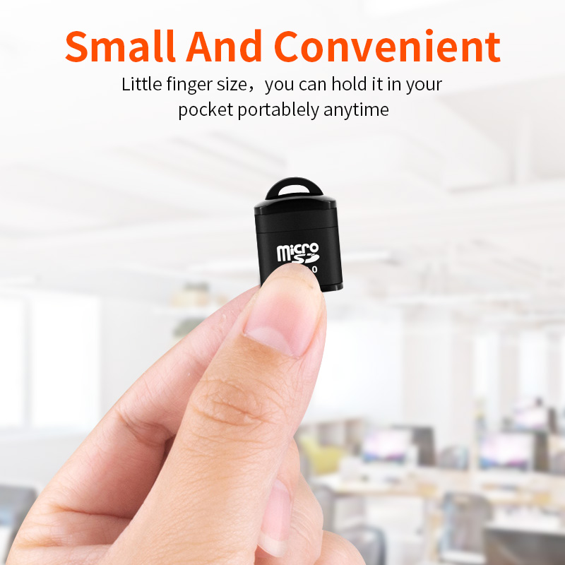 Mini lector de tarjetas microSD TF USB 2,0, adaptador de tarjetas de memoria para teléfono móvil, adaptador USB de alta velocidad para accesorios de ordenador portátil