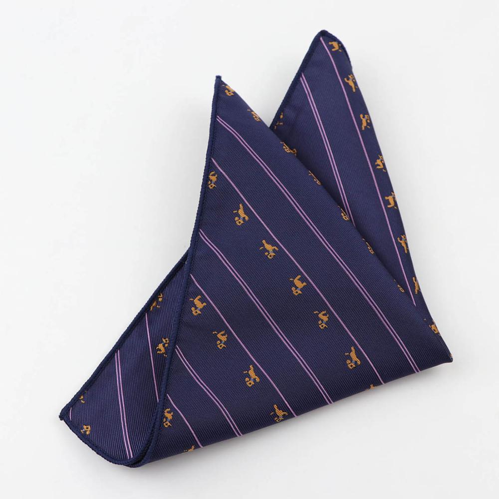Dejlig corgi bamse doggy hankie jacquard polyester lomme firkantet business smoking slips mænd lommetørklæde gavetilbehør: 1