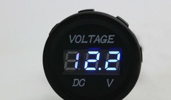 12-24v led automotive digitale detectie dc auto motor digitale voltmeter 10cm x 10cm x 10cm cz: Blauw