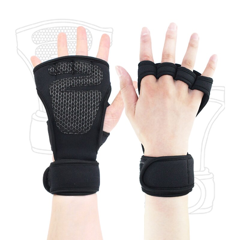 Fitness Sport Gewichtheben Handschuhe Anti-slip Workout Halbe Finger Handschuhe Hantel Fitness Handschuhe Sport Crossfit Training Handschuhe