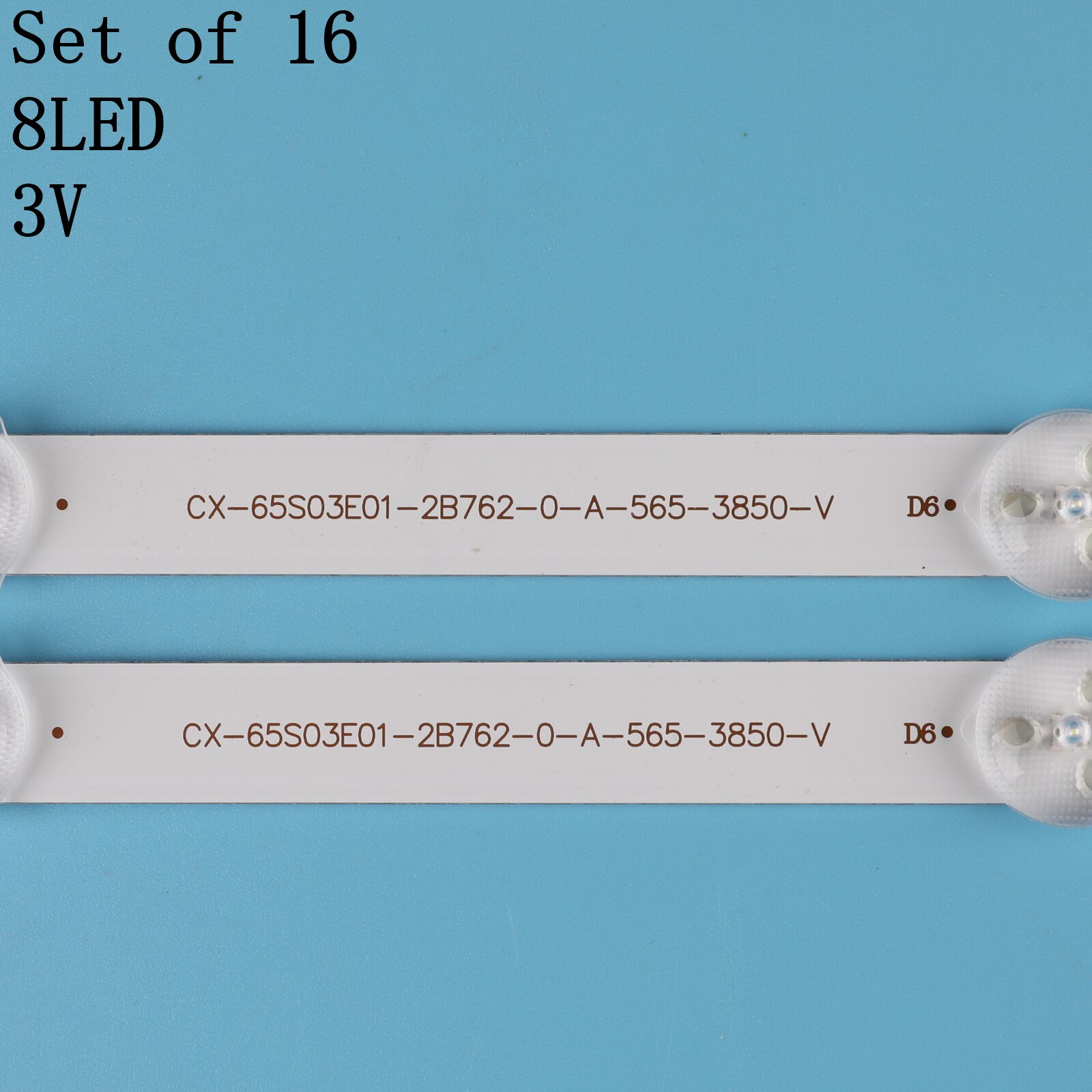 16pcs/Kit LED strips for SONY 65 TV KDL 65W850C KDL 65W855C KDL 65W857C KDL 65W805 T650HVF05 650TV02 V3 CX 65S03E01 8 lmpas