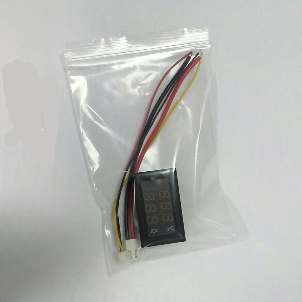 Amp Dual Digitale Led Voltage Meter DC100V 10A Voltmeter Amperemeter Blauw + Rood Display