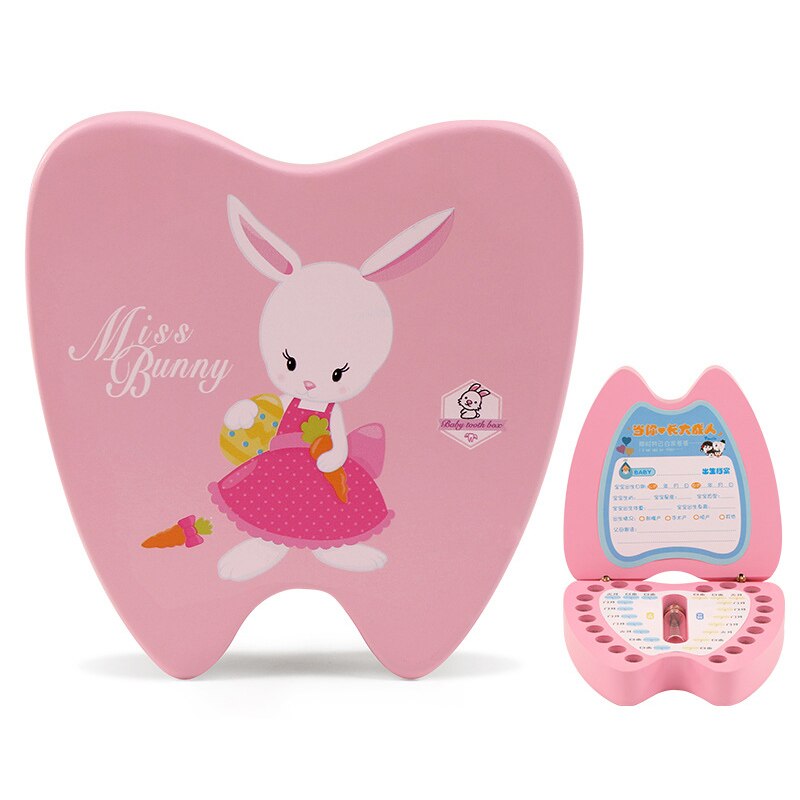 Baby Deciduous Teeth Box Children Souvenir Save Tools Cartoon Baby Milk Teeth Organizer Storage Kids Tooth Box