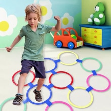 Hopscotch Jump To The Grid Jumping Ring Outdoor Fun Game Kindergarten Teaching Sports Toys Children Sensory Training Equipment