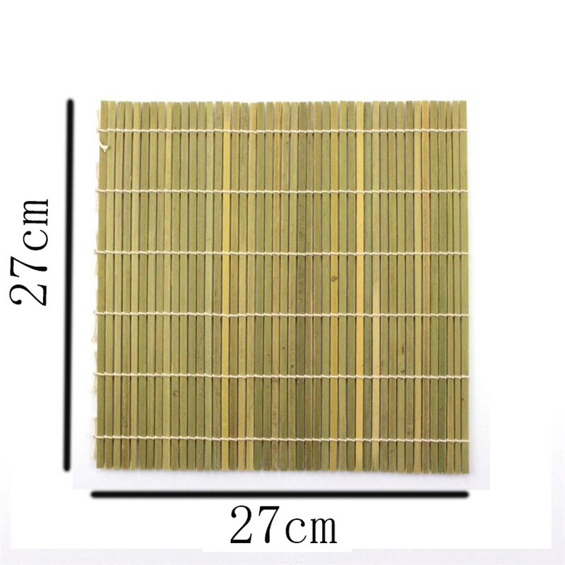 Sushi Rollen Rolle Bambus DIY Sushi matt Onigiri Reis Rolle Hand Hersteller Sushi Werkzeuge Küche Japanischen Lebensmittel Beto Küche Werkzeuge: Grün 27x27cm