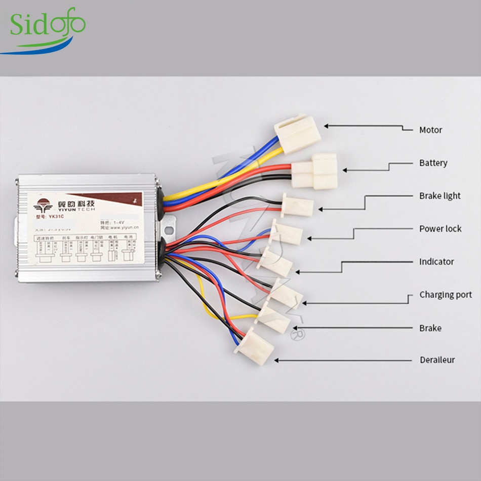Yiyun 36v 800w dc borste motor controller elektrisk cykel cykel fordon matcha motor bicicleta eletrica tillbehör