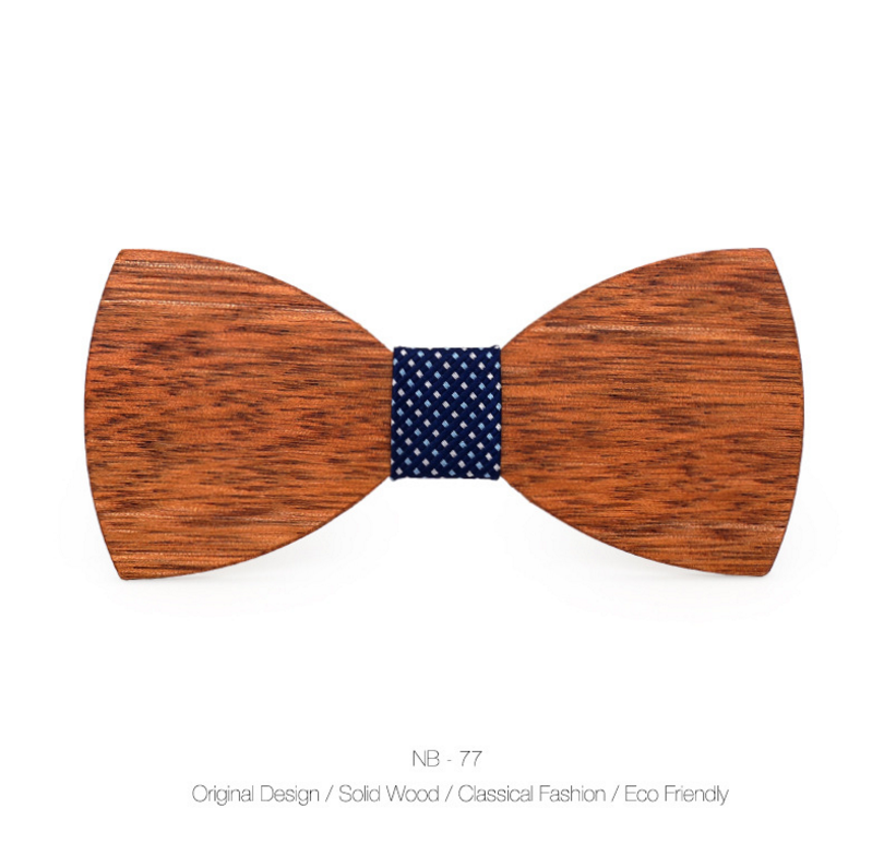 Wood Bow Tie Mens Wooden Bow Ties Party Business Butterfly Cravat Party Ties For Men Wood Ties Women Kids: NB-77