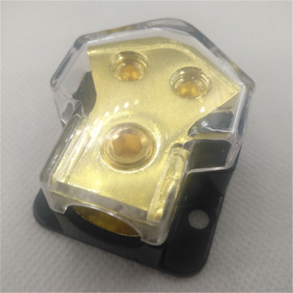 Power Distribution Block for Car Audio Amplifier Systems ( 1*2GA in 2*4GA Out )