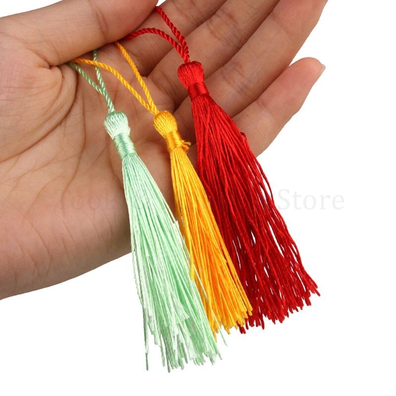 Boeddha kralen decoratie polyester kwasten met ophangring zijden naaigarnituur decoratieve sleutel kwasten voor hanger thuis