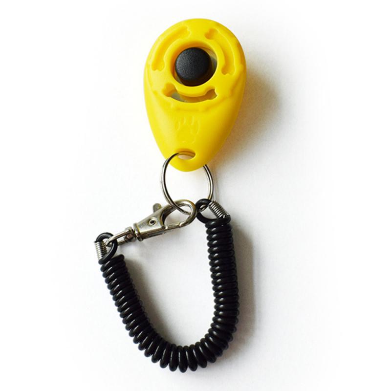 Tragbare Universal- Fernbedienung Ebene Hund Clicker Klang Trainer, Handgelenk Band Geschmack Pfeife Haustier Ausbildung Verwalten Werkzeug Zubehör: 1Stck / Zitrone Gelb