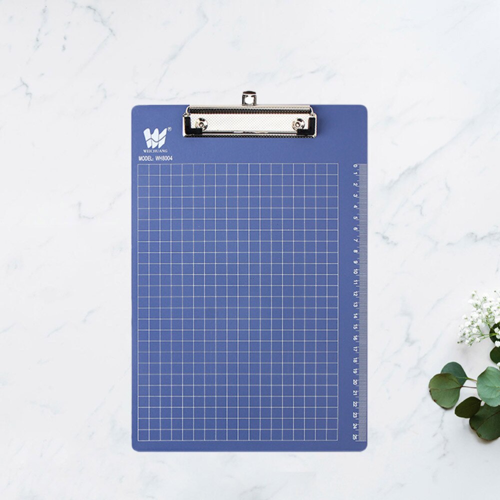 3 uds. Tablero de plástico con Clip para escribir, soporte de plástico para escribir en el menú para colgar, para escribir, A4 (azul): As Shown