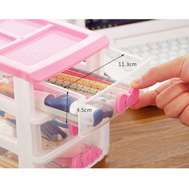 Storage Boxs 2/3/4 Layer Organizer Jewelry Case Headdress Drawer Desk Plastic