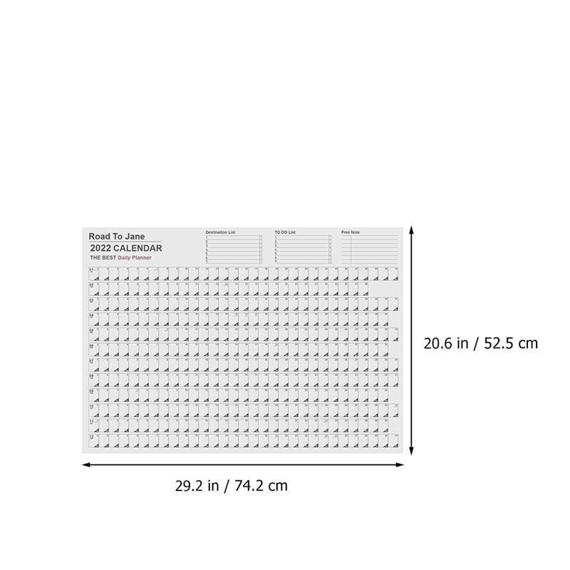 2 Sets Muur Kalender 2022 Jaarlijks Volledige Muur Kalender Grote Maat 12 Maand Planner