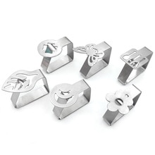 Clips para Mantel - Acero Inoxidable - Forma de U - 6.5cm - Suministros Decorativos Cocina Fiesta Boda Manualidades