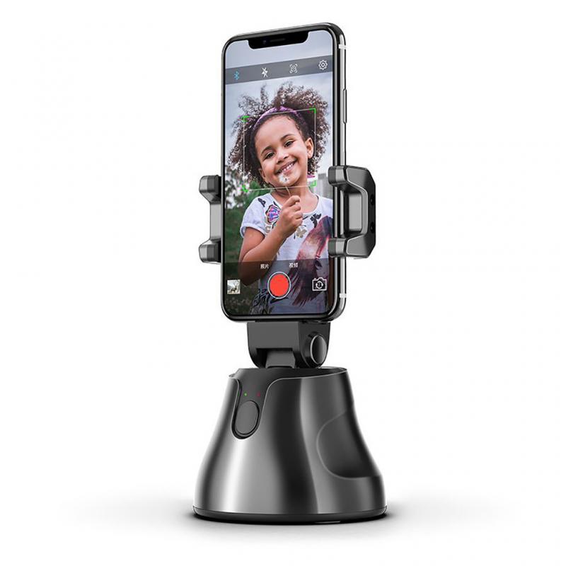 Stå smartphone gimbal 360 ° ansigt foto opfølgning telefon til vlog live videooptagelse 360 ° uendelig rotation