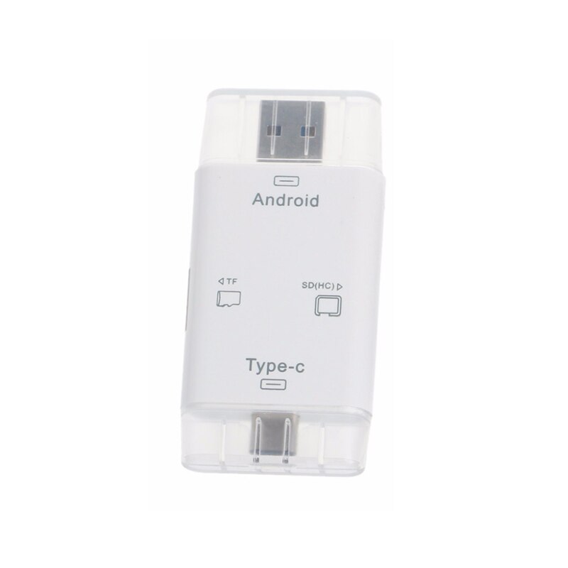 5in1 Typ C OTG USB 3.0 Kartenleser Mikro SD Adapter Für Computer Stecker TF Karte SD Speicher Karte Leser Laptop zubehör: Weiß
