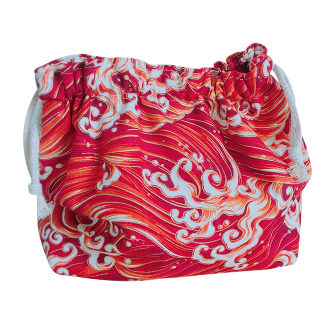 Moda almoço saco drawstring almoço sacos para mulheres crianças portátil lancheira estilo japonês bento tote bolsa de viagem piquenique