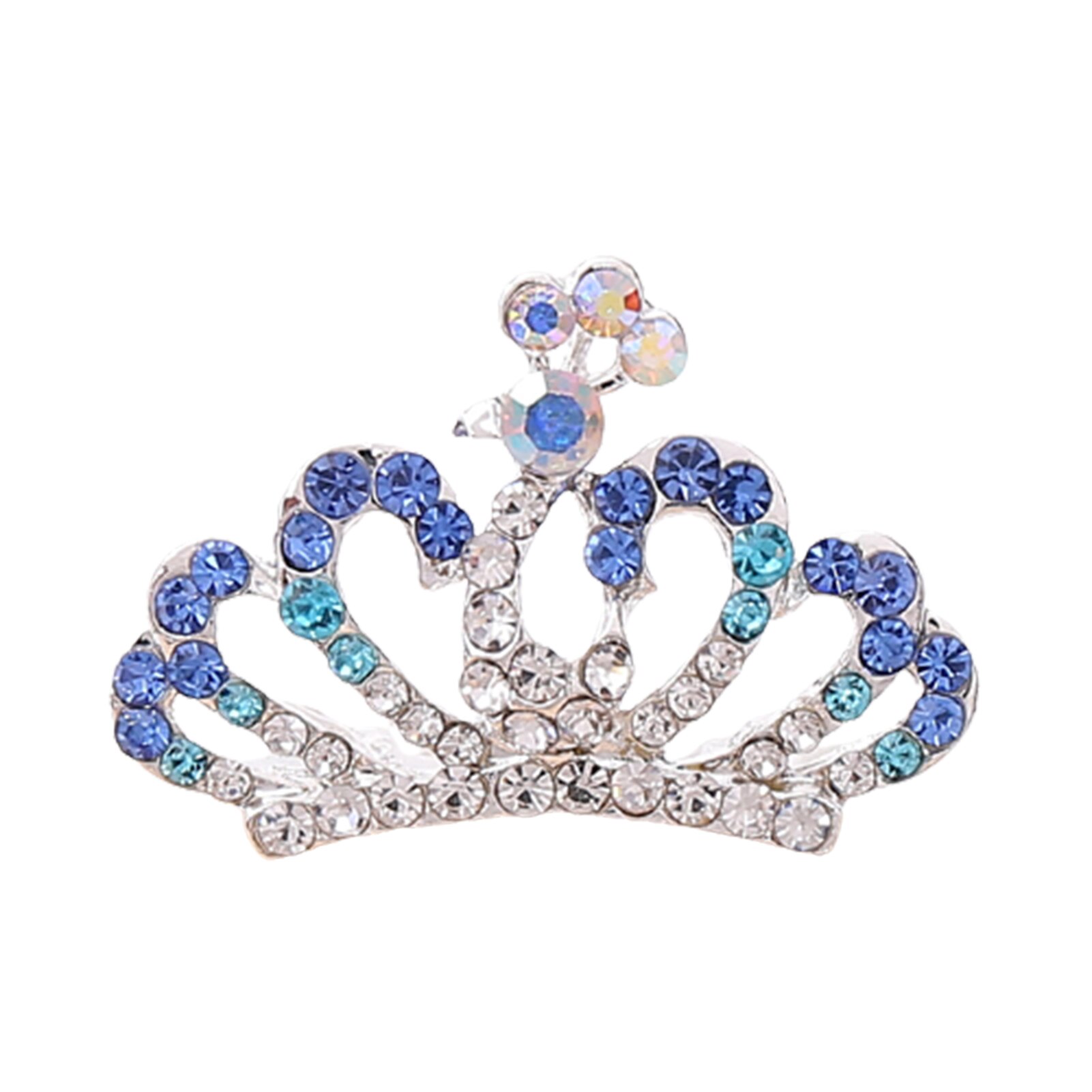 Neue freundlicher Legierung Glänzende Farbe Strass Diademe Krone Prinzessin Haar Zubehör Blume Mädchen Diademe MAEA99