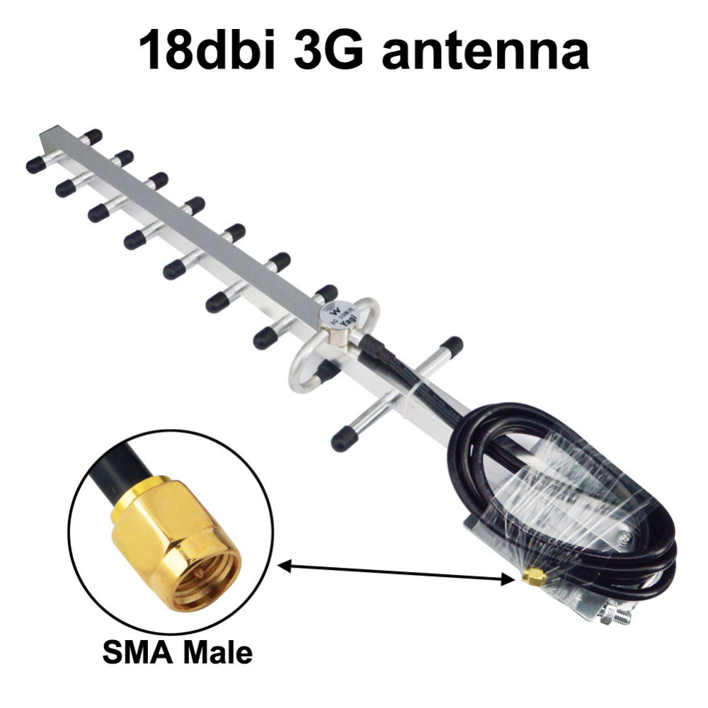 3G Antenna Yagi Exterior Antenna 18dbi SMA Male Outdoor Antenne Directional Booster Amplifier Modem RG58 25cm Cable