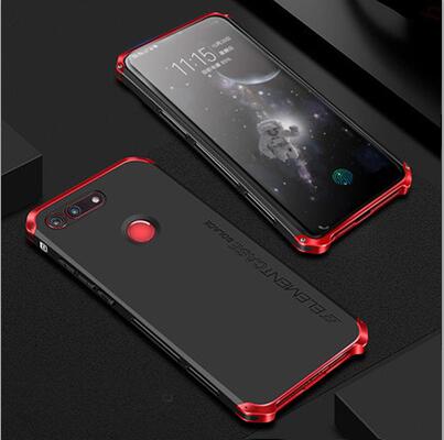 Metalen Frame Telefoon Geval Voor Huawei honor View 20 Dunne Hard Aluminium Hybrid PC Shell Voor Huawei honor View20 Gevallen honor view20: Black Red