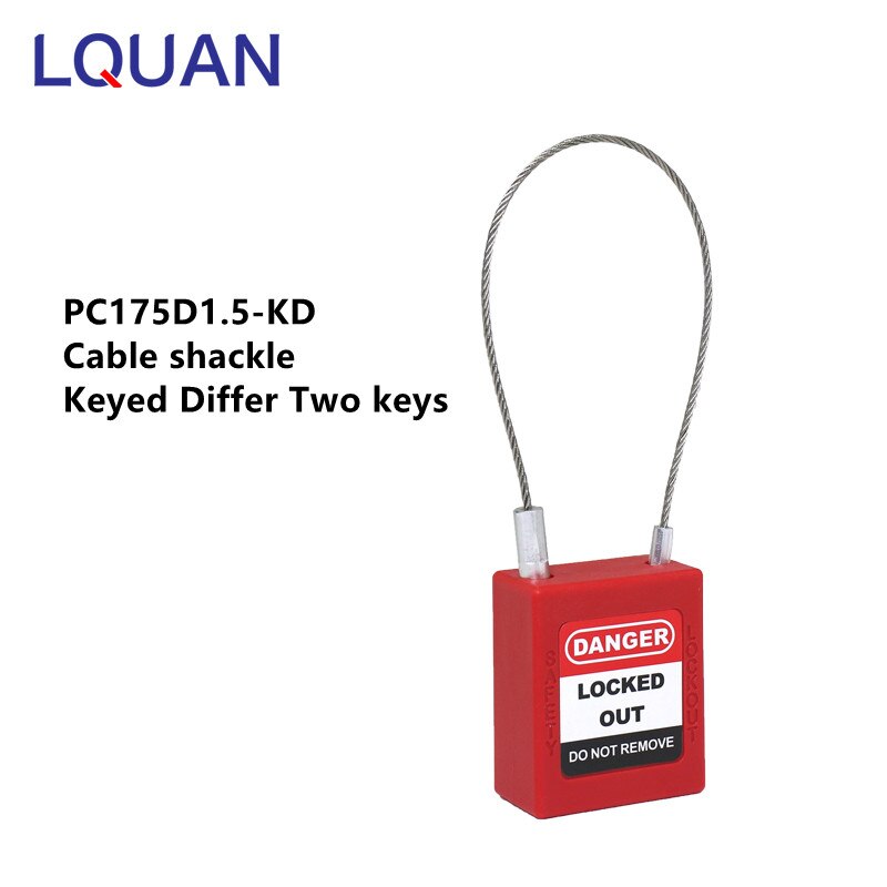 Serrure de sécurité industrielle, toutes sortes de cadenas en plastique ABS, corps LOTO: PC175D1.5-KD