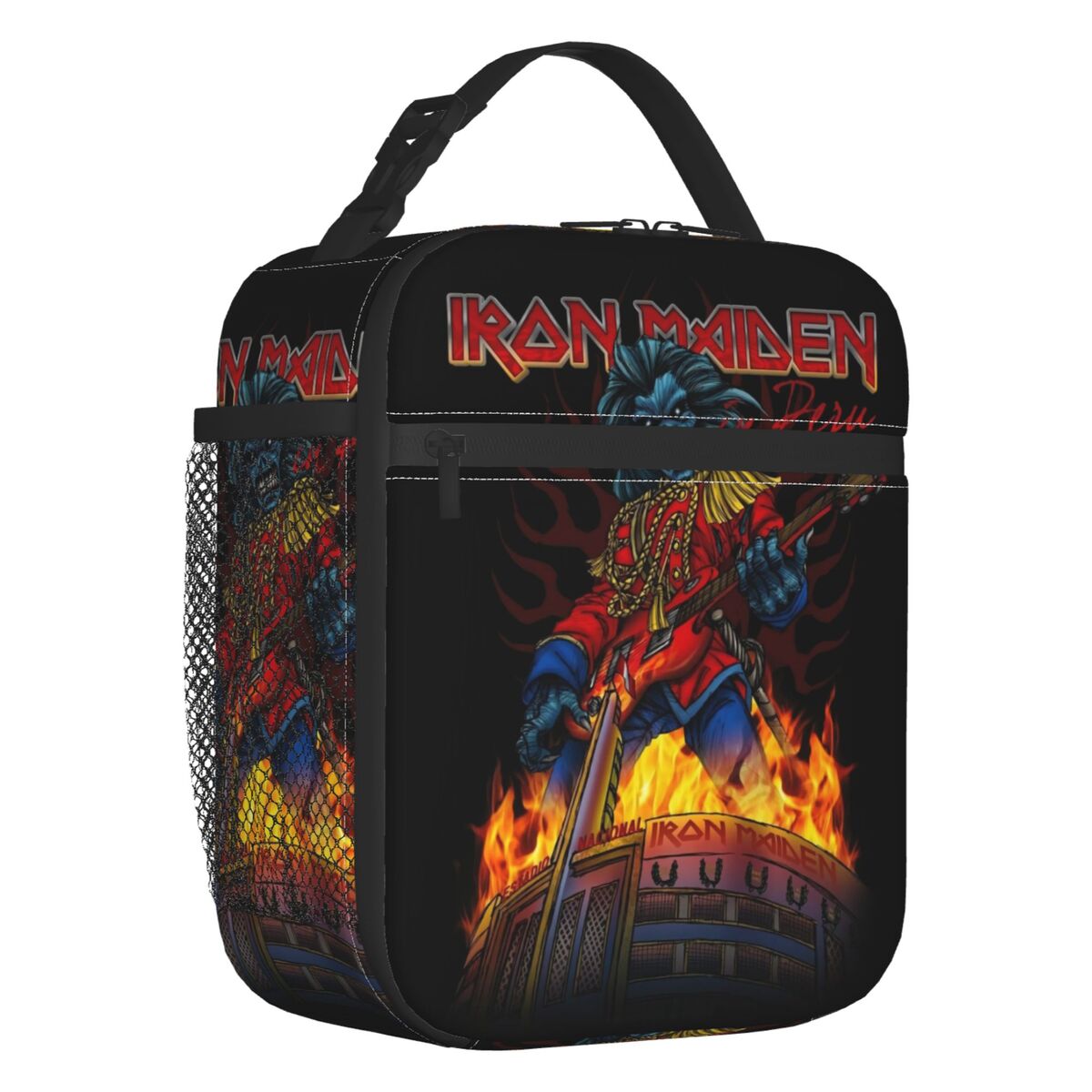 Custom Heavy Metal Lunch Bag Women Cooler Thermal Insulated Lunch Boxes for Children School: green
