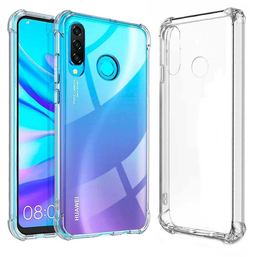 OcioDual stand case TPU Gel ShockProof Randen Versterkte Anti-schokken voor Huawei P30 Lite Clear Silicone Antishock Case Cover voor