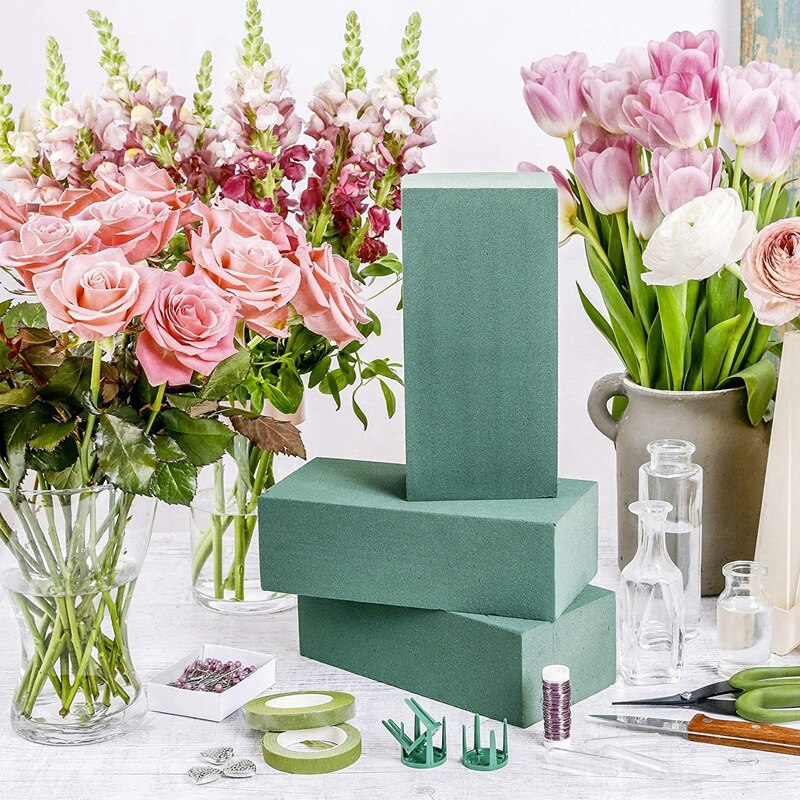 6 stuks steekschuimstenen, bloemverpakking, bloemschikbenodigdheden, kunstbloemen, planten, decoratie