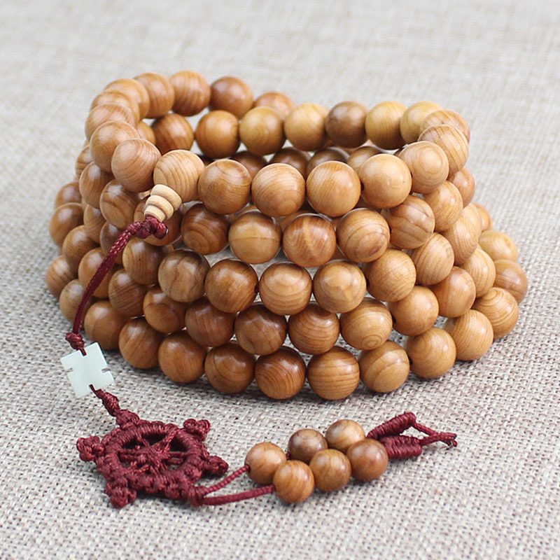 Yew Bracelet Old Material 108 Buddha Beads Old Material Solid Wood Bracelet Men and Women Couple Necklace