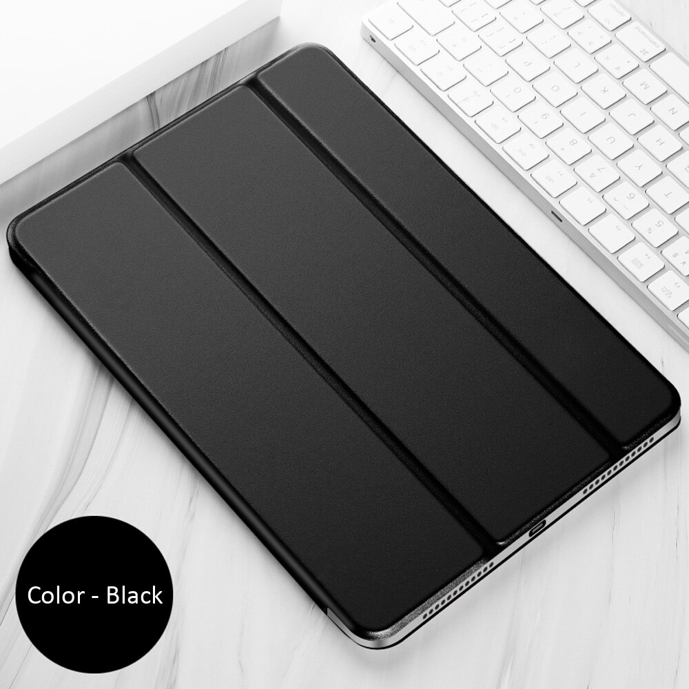 Axd Case Voor Ipad 10.2 Inch Ipad 8th 10.2 &quot;A2428 A2429 A2270 Kleur Pu Smart Cover Cases Magneet wake Up Slaap Tablet Gevallen: Black