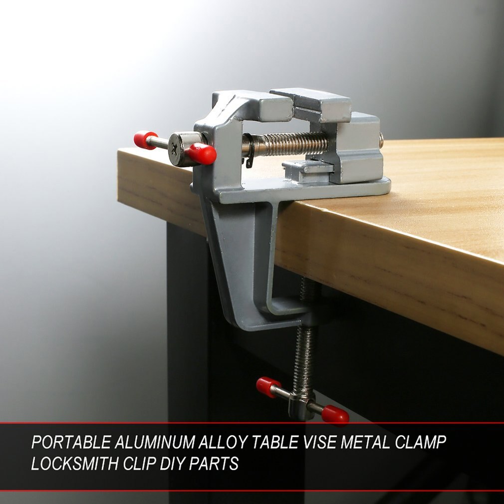 Mini Aluminum Bench Vise Woodworking Table Clamp Crimping Hand Tool Table Vise Mini Locksmith Clip Small Jewelers DIY Parts