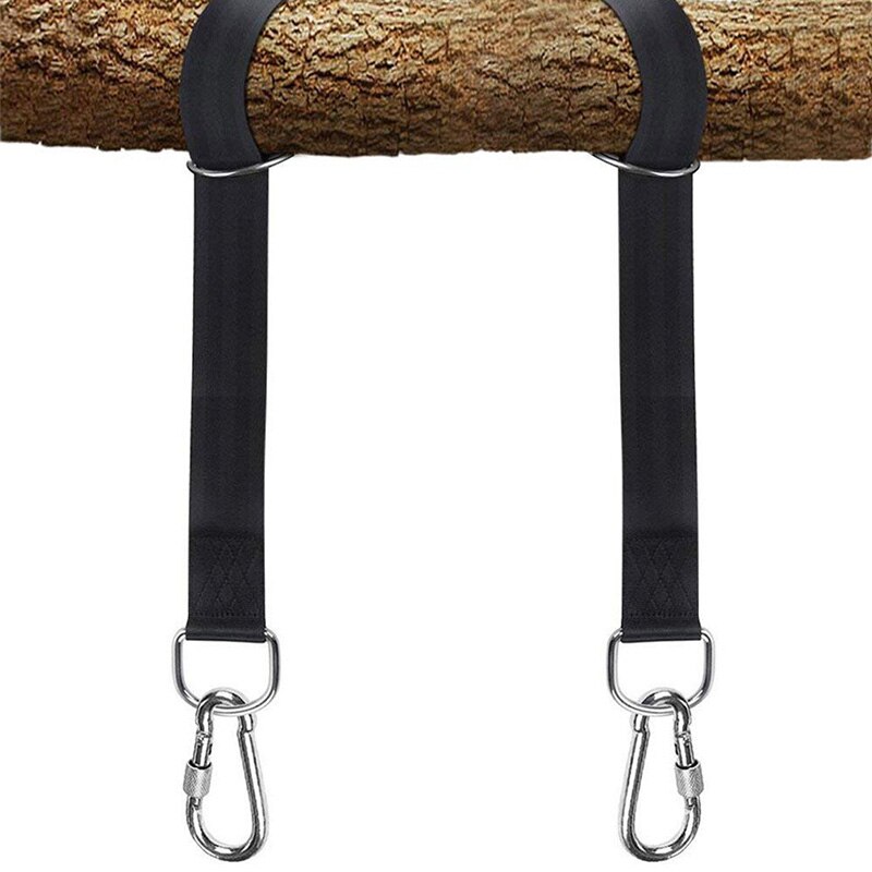BeneLabel Schaukel Befestigung Seil, 50cm Hängematte Aufhängung Gurt Baum Hängesessel Balkenbefestigung mit Haken für Indoor Outdoor Baumschaukel Nestschaukel, 1134kg/10mm Durchmesser, Blau