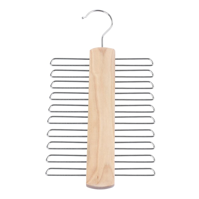 Butik 20 bar træ slips bøjle - tørklæder & bælte rack organizer: Default Title